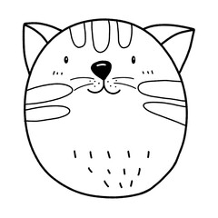 facial cat drawing