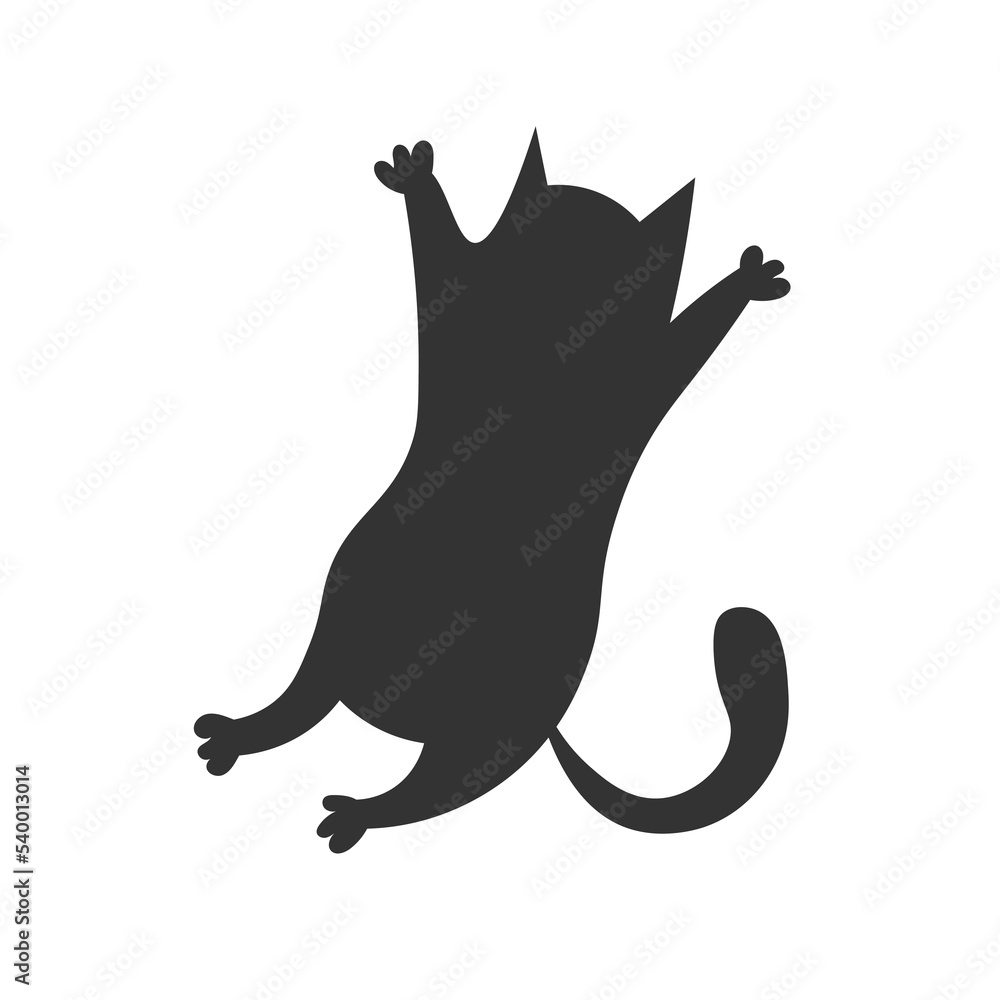 Poster cat vector icon. cat silhouette symbol. linear style sign for mobile concept and web design. house a