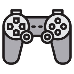 Joystick color line style icon