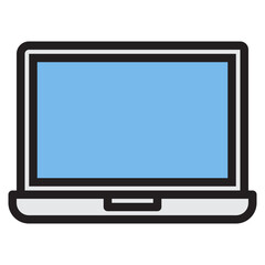 Laptop color line style icon