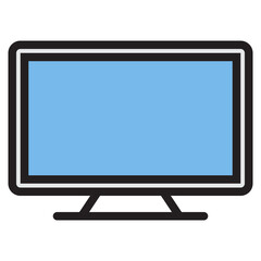 Fototapeta premium Monitor color line style icon