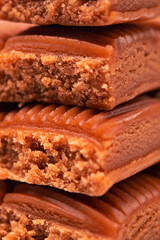 Sweet chocolate toffee dessert bar.