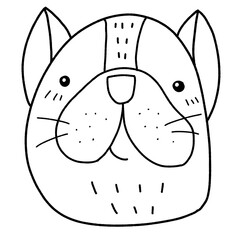 facial dog drawing