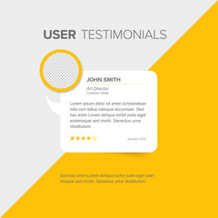 Client user testimonial review layout template