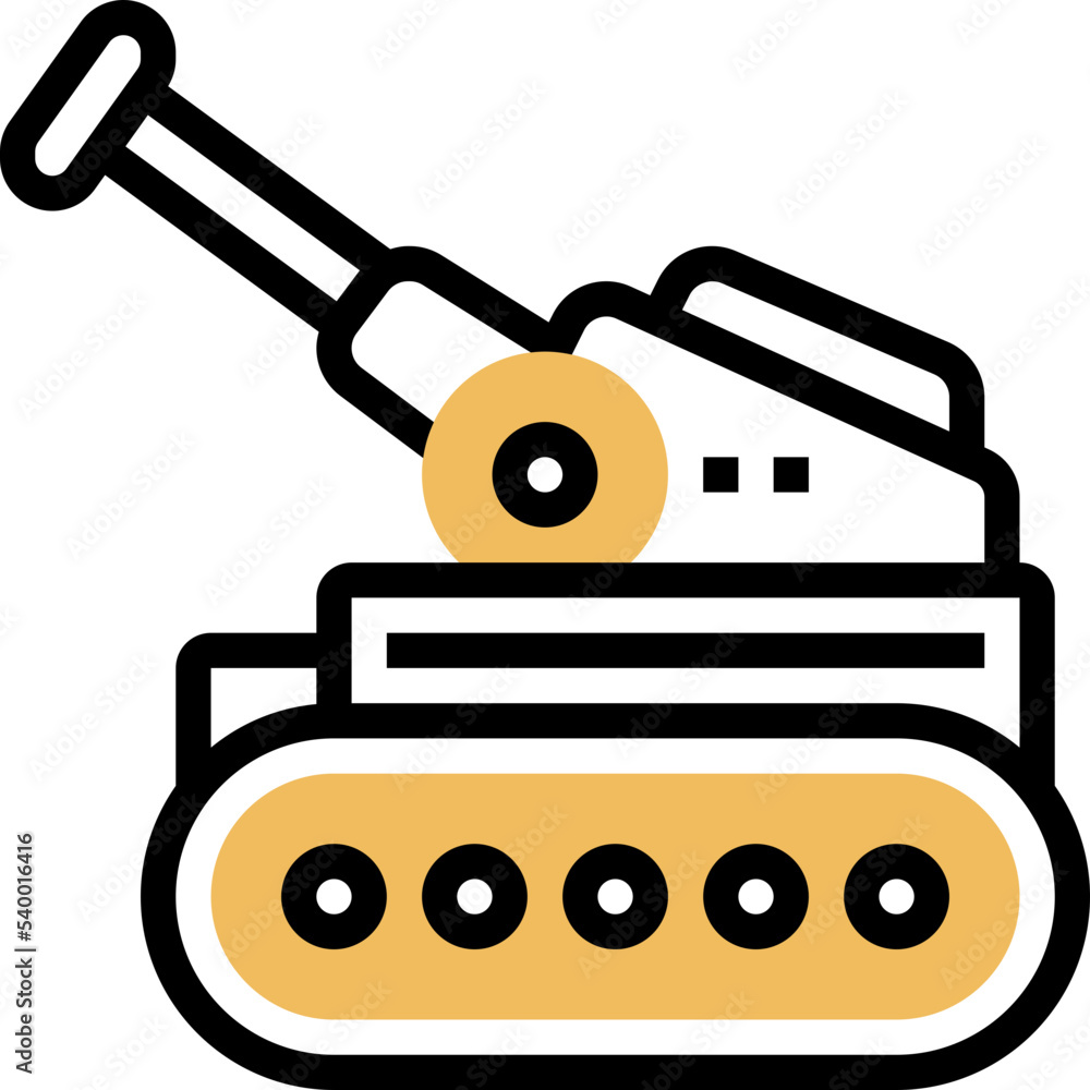 Wall mural tank icon