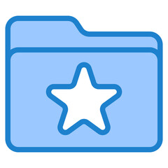Folder blue style icon