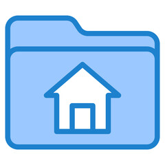 Folder blue style icon