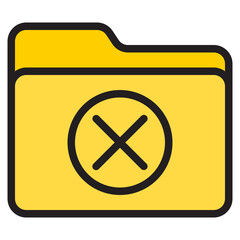 Obraz premium Folder color line style icon