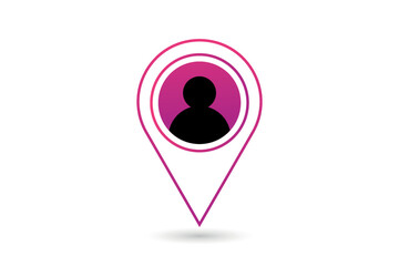 User icon location pin isolated