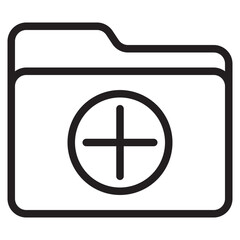 Folder outline style icon