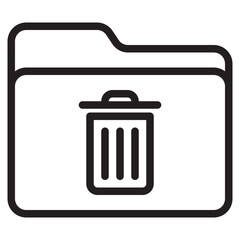 Folder outline style icon