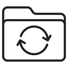 Folder outline style icon
