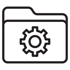 Folder outline style icon