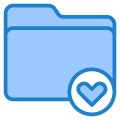 Folder blue style icon