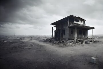 Abandoned town. Dystopia. Urban blight. Zombie apocalypse. Fallout. 