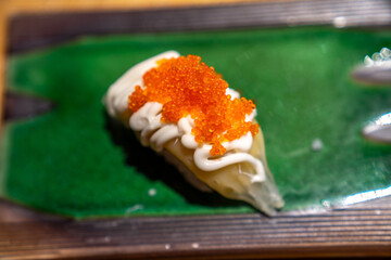 A delicious plate of Japanese sushi