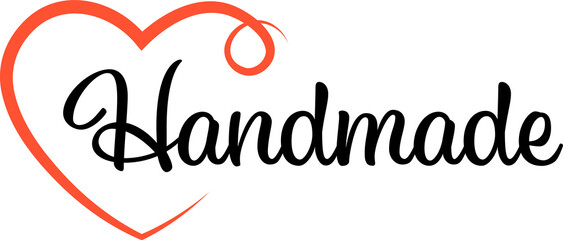 Creative handmade badge. Light red color.