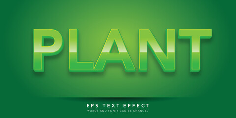 plant 3d editable text effect