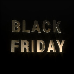 Classy banners for sale on Black Friday. Black Friday letters in gold and black
