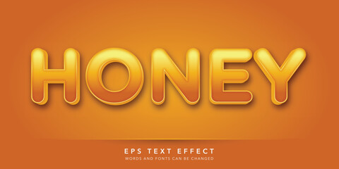 honey 3d editable text effect