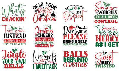 Funny Christmas SVG Design Template