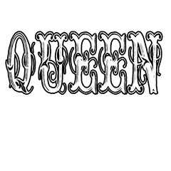 Obraz premium Queen Vintage Letters