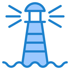 Lighthouse blue style icon