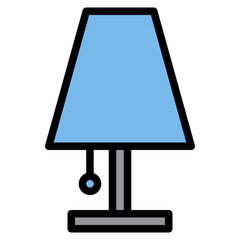 Lamp color line style icon