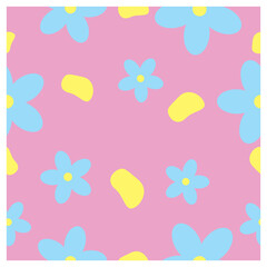 Cute floral seamless pattern in vector. Flower background.