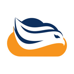 Eagle head logo vector design. bird vector template design.