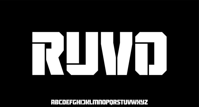 bold condensed stencils font for poster and head line	
