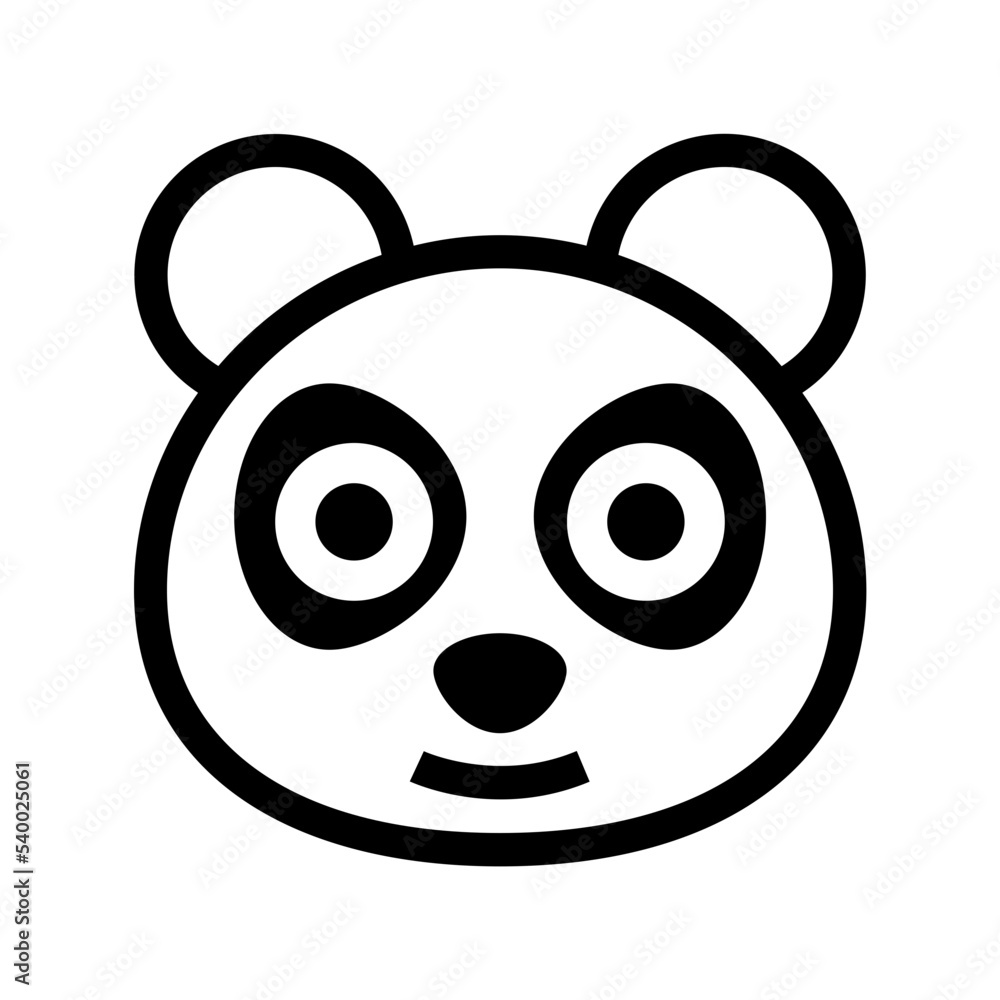 Canvas Prints panda vector icon