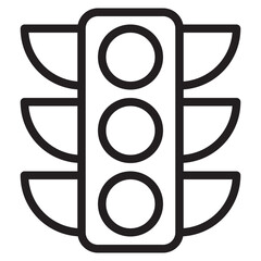 Traffic lights outline style icon - 540025458