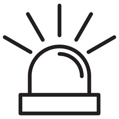 Warning lights outline style icon