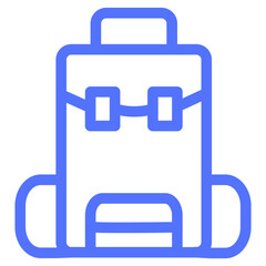 backpack school bag hiking bag camping outdoor line icon