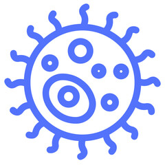 bacteria sida virus line icon