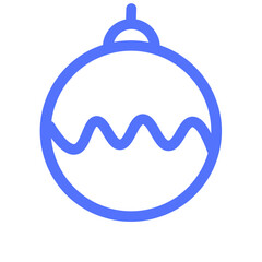 Fototapeta premium ball christmas decoration decoration line icon