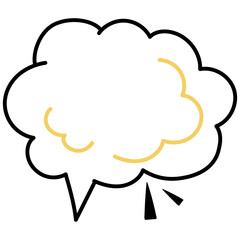Speech bubble hand-drawn style symbol
