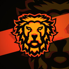 Lion mascot illustration logo