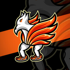 Eagle esport mascot illustration logo