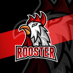 Chicken Rooster esport mascot illustration logo