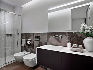 internal view of a modern bathroom