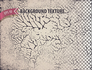 Isolated rough overlay grunge texture with monotype effect. Abstract background to imitate vintage scrapes, scratch, roughness, cuts. Vector backdrop.