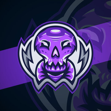 Purple Skull Esports Logo &mdash; Undead Gaming Emblem