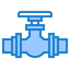 Fototapeta premium Valve blue style icon