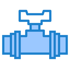 Fototapeta premium Valve blue style icon