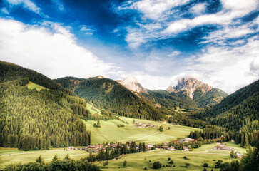 the splendid Val Pusteria in the heart of the Dolomite mountains in Trentino Alto Adige, on the border with Austria