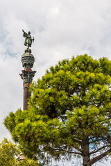 Barcelona mit der  Statue von Christopher Columbus, Spanien