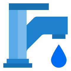 Faucet flat style icon - 540029657