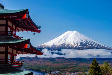fuji mountain and peace pagoda